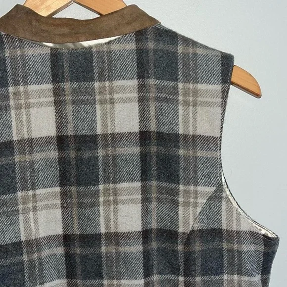 Chrysantheme Vintage Wool & Leather Vest - Picture 6 of 8